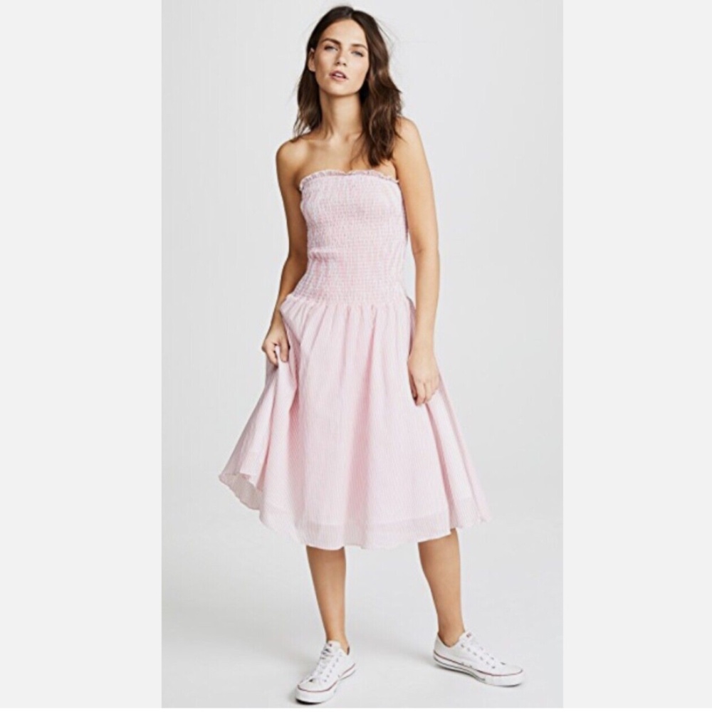 ★NWT ENGLISH FACTORY Smocked Dress  Light Pink XS★